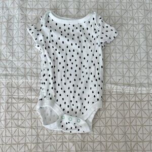 Cloud Island Black and White Polka Dot Bodysuit